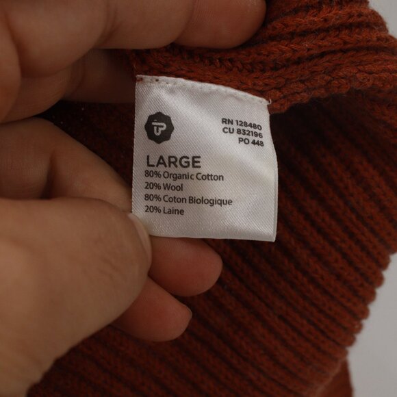 Pact Sweater Mens Large Organic Cotton Wool Knit Long Sleeve Crew Neck Pullover - Picture 6 of 13